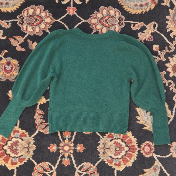 CeCe Emerald Green Crew Neck Sweater - Picture 2 of 4